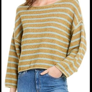 NWT Free People Barbot sweater in Serenity combo